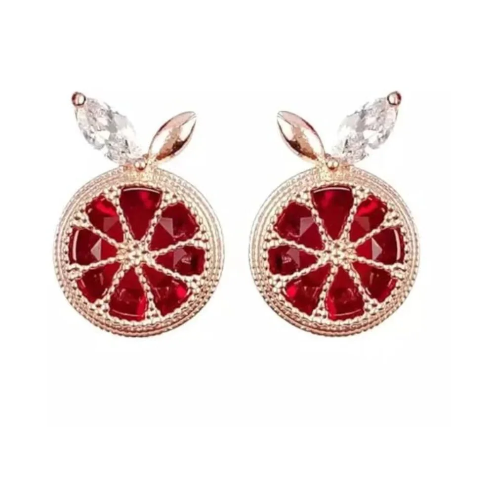 Anthro Red Orange Earrings